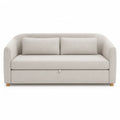 Canape-lit 2 places convertible en polyester beige 160 x 90 x 85 cm